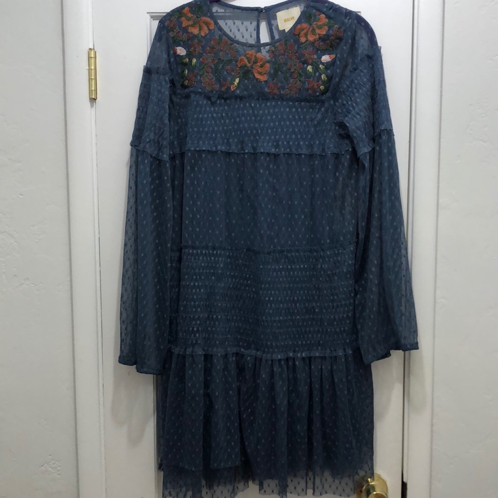 Anthropologie Maeve embroidered dress